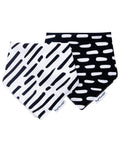 Tiny Twinkle Pack of 2 Bandana Bibs - Black & White