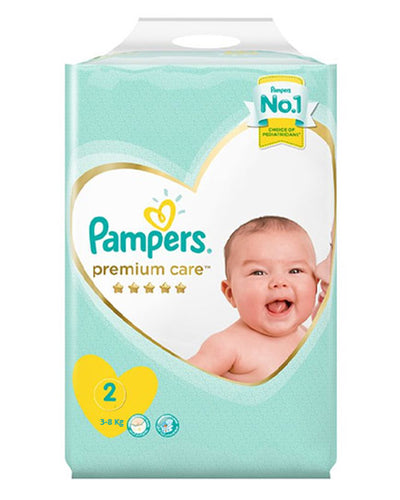 Pampers Premium Protection - Taille 2 x 74 Couches, 3-8 kg