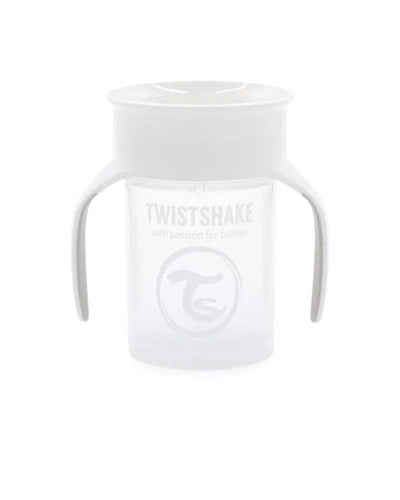 Twistshake Tasse d'entraînement 360ml 6M+ - Blanc Pastel