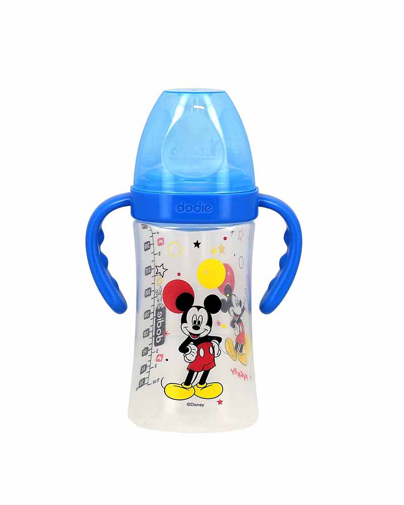 Biberon Dodie Anti-Colique Initiation+ 270ml (+6m) - Mickey Bleu