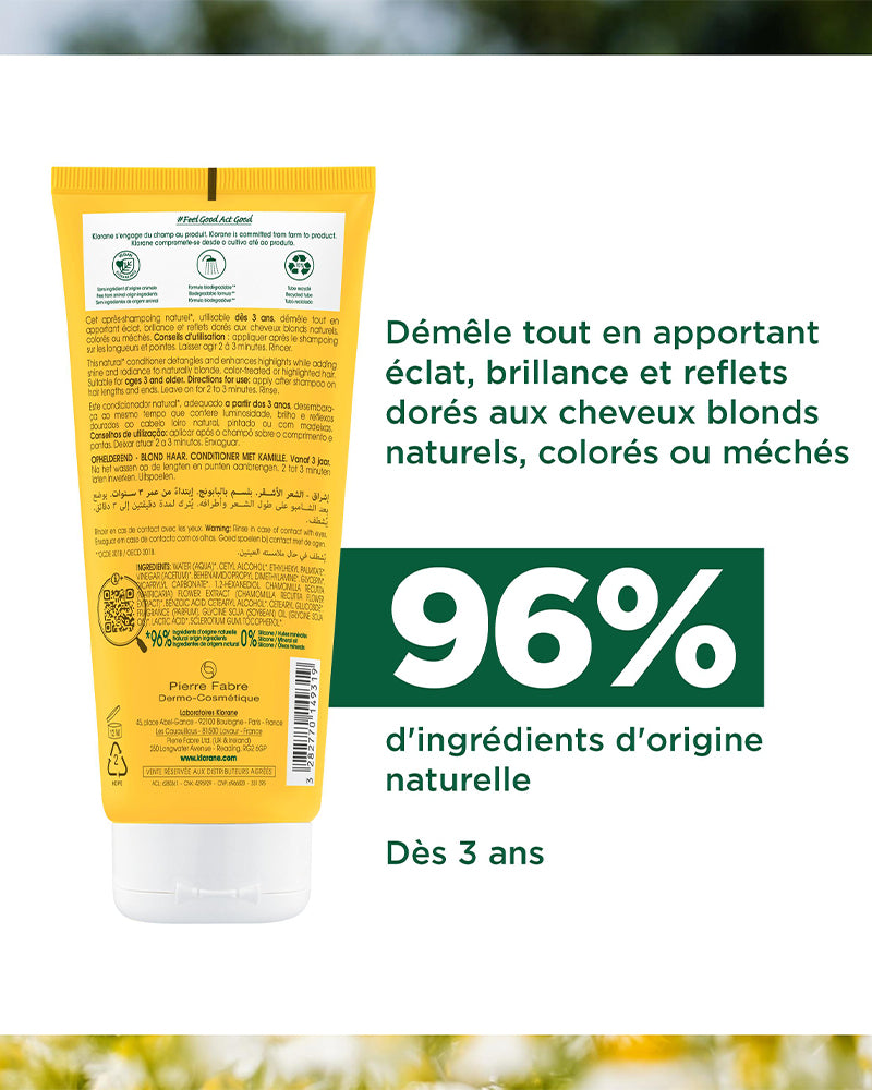 Klorane Baume Après-shampoing Reflets Blonds à la Camomille - 200ml