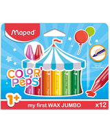 Maped Boîte de 12 Crayons Cire Wax Maxi