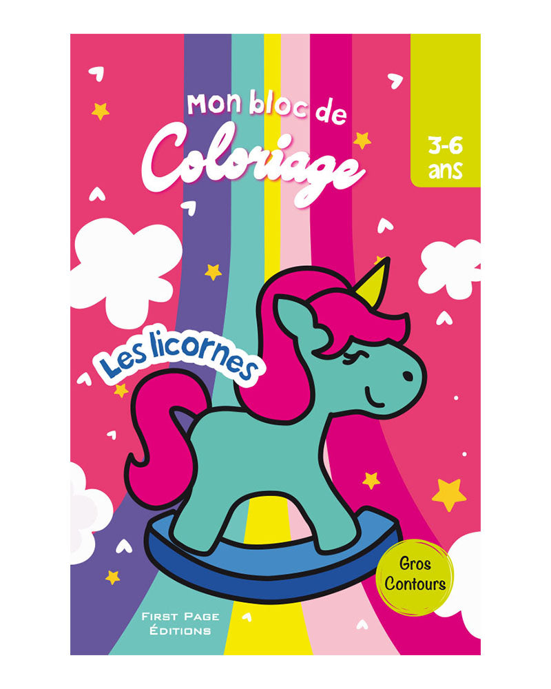 Mon Bloc coloriage - Licornes