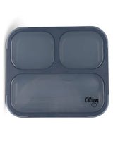 Lemon Bento Lunchbox with Fork and Spoon - Navy Blue