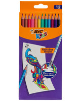 Boîte de 12 crayons de couleur effaçables Evolution Illusion Bic Kids