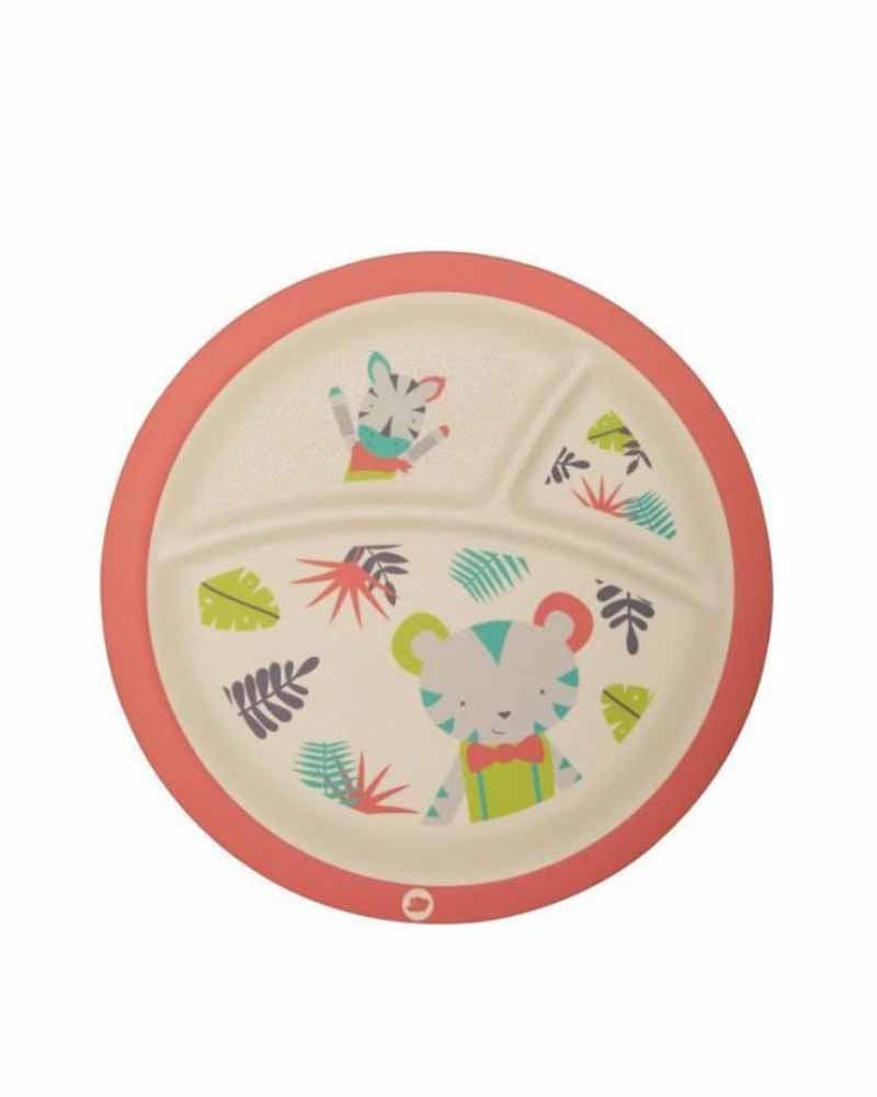 Assiette d'apprentissage avec Compartiments Bamboo Jungle Vibes - Bébé Confort