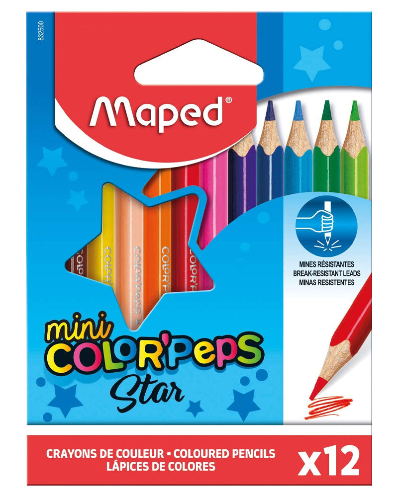 Maped Boîte de 12 Crayons color'peps 11cm