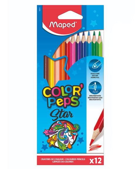 Maped Boîte de 12 Crayons color'peps 18cm