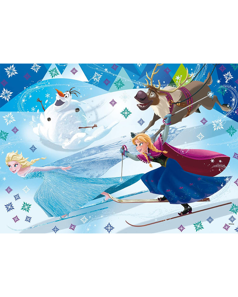 Puzzle Double Face à Colorier 108Pcs Frozen + Feutres 3ans+