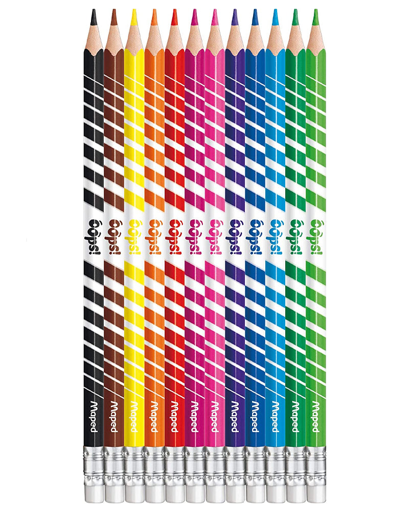Maped Boîte de 12 Crayons color'peps Oops effaçable