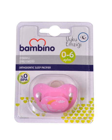 Night Pacifier Pink Bambino 0-6m