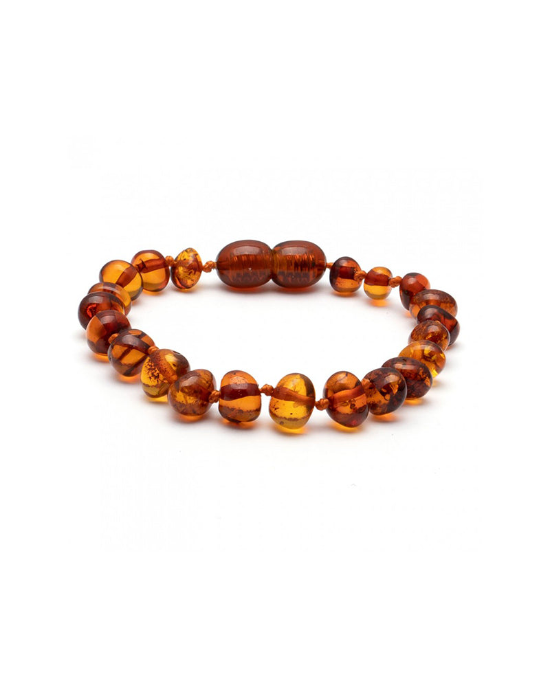 Bracelet Ambre avec Certificat d'authenticité pour bébé - Marron
