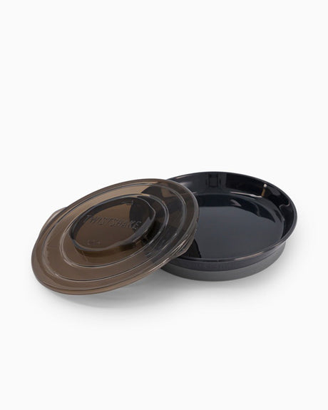 Assiette avec Couvercle - Noir