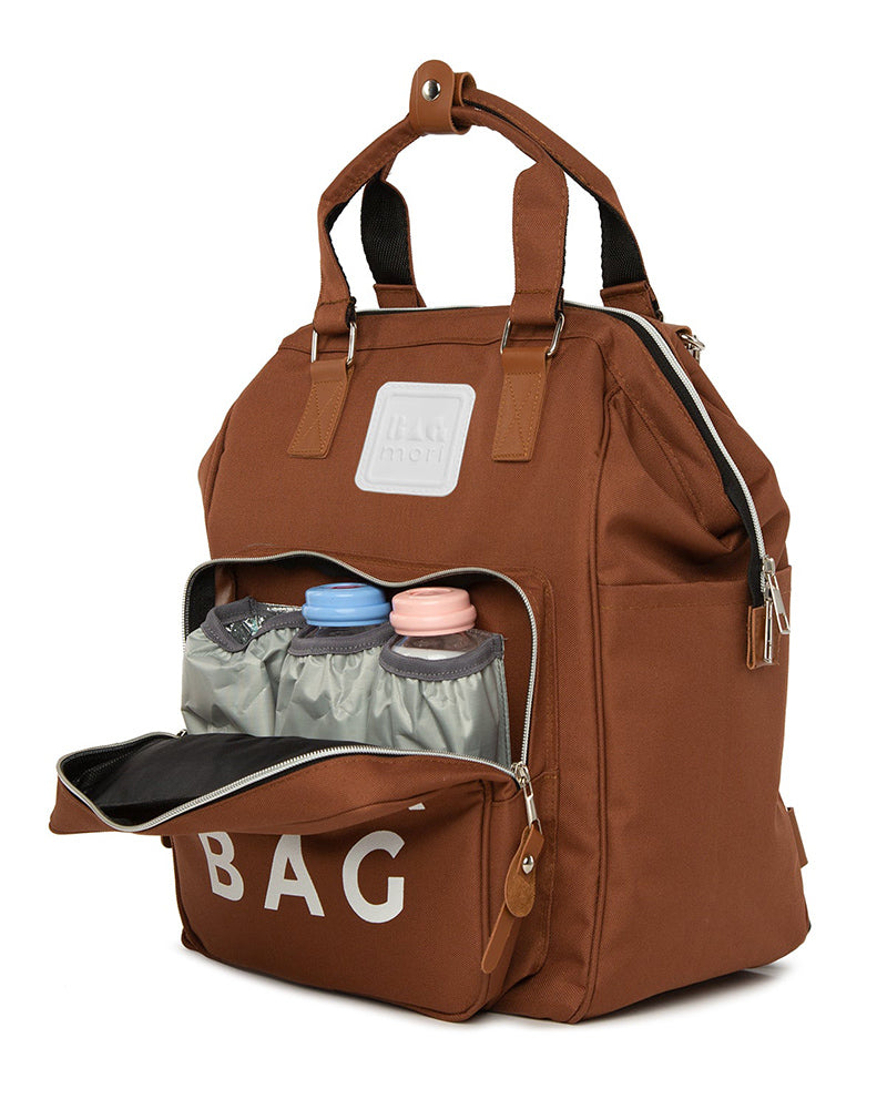 BAGmori Sac à langer Baby Bag Backpack - Camel