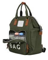 BAGmori Baby Bag Backpack Changing Bag - Khaki