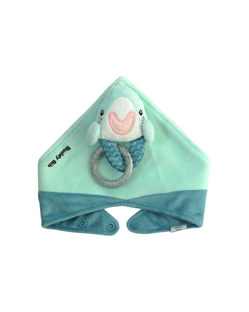 Bavoir-jouet de dentition sensoriel 3 en 1 - Requin