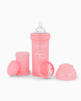 Biberon Anti-Colique Twistshake 260ml 2M+ - Rose