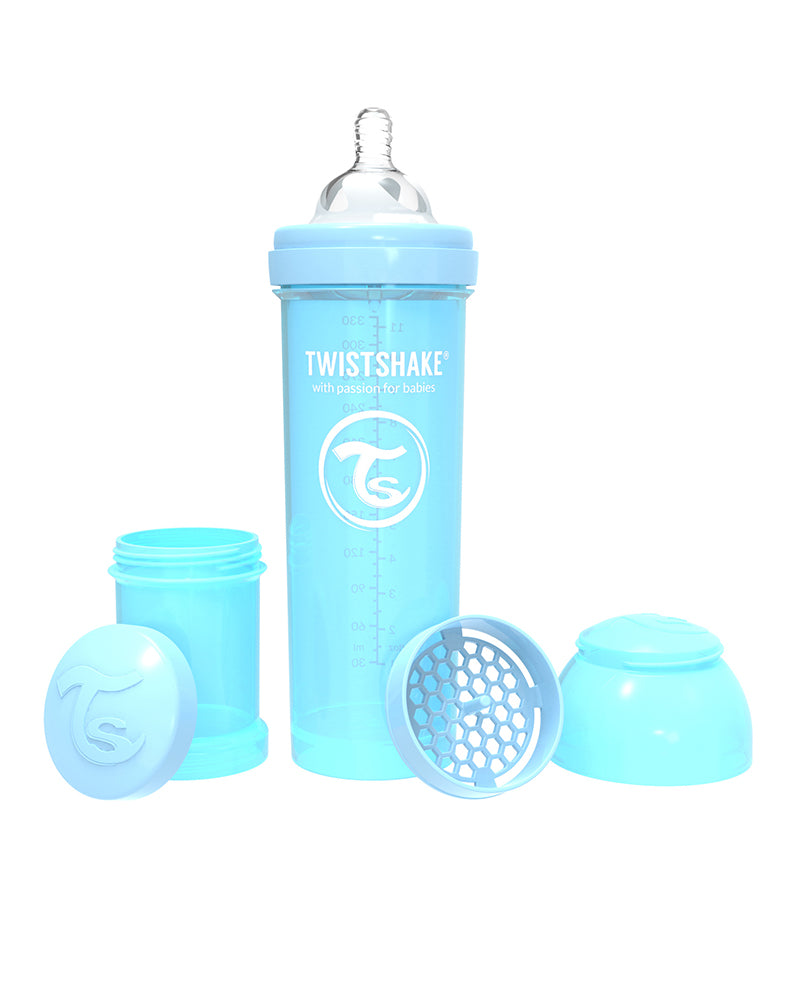 Biberon Anti-Colique Twistshake 330ml 4M+ - Bleu