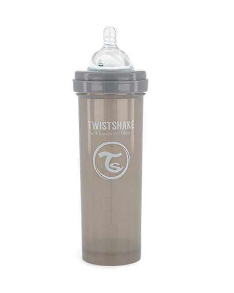 Biberon Anti-Colique Twistshake 330ml 4M+ - Gris