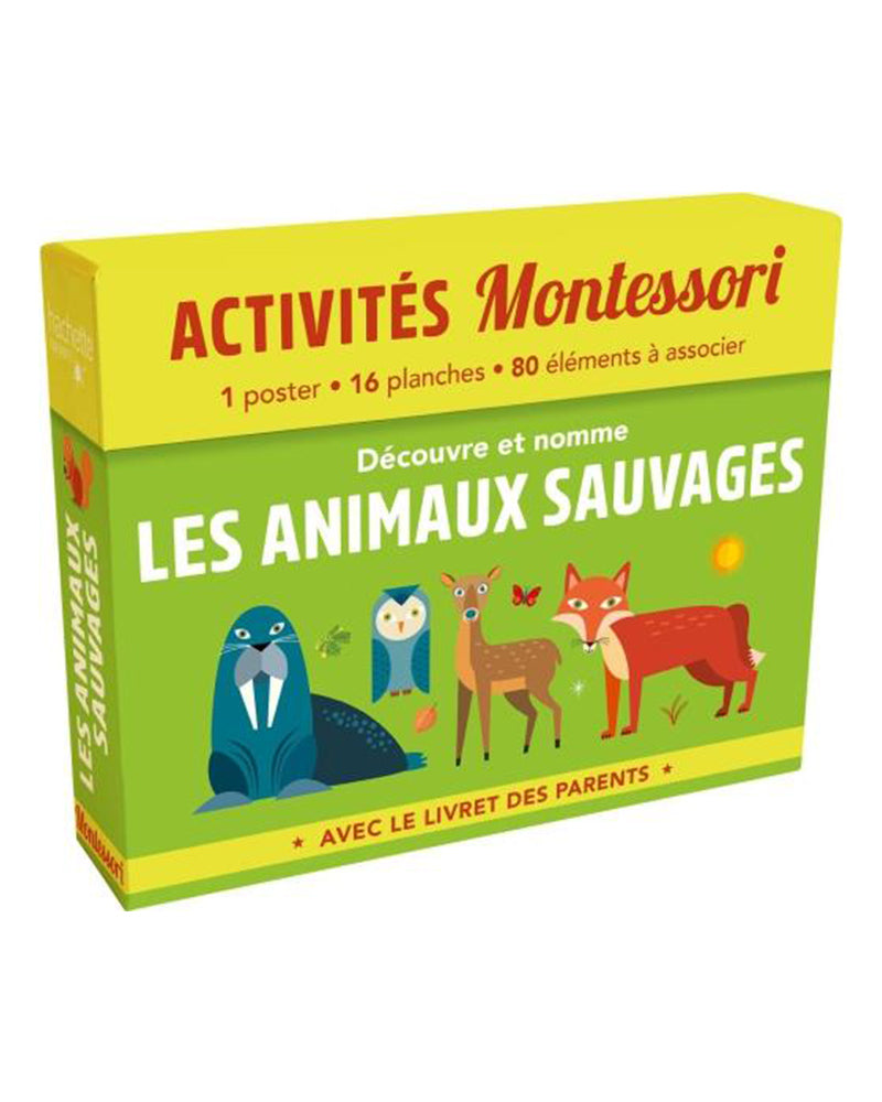 Boite Découvre et Nomme les Animaux Sauvages - Activités Montessori