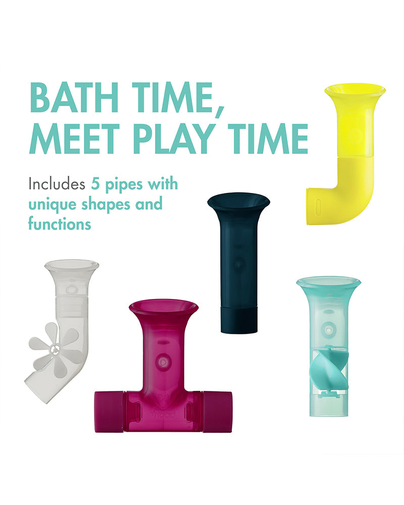 Boon PIPES Ensemble de jouets de bain de construction - Bleu