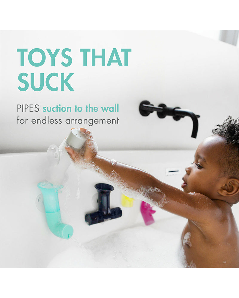 Boon PIPES Ensemble de jouets de bain de construction - Bleu