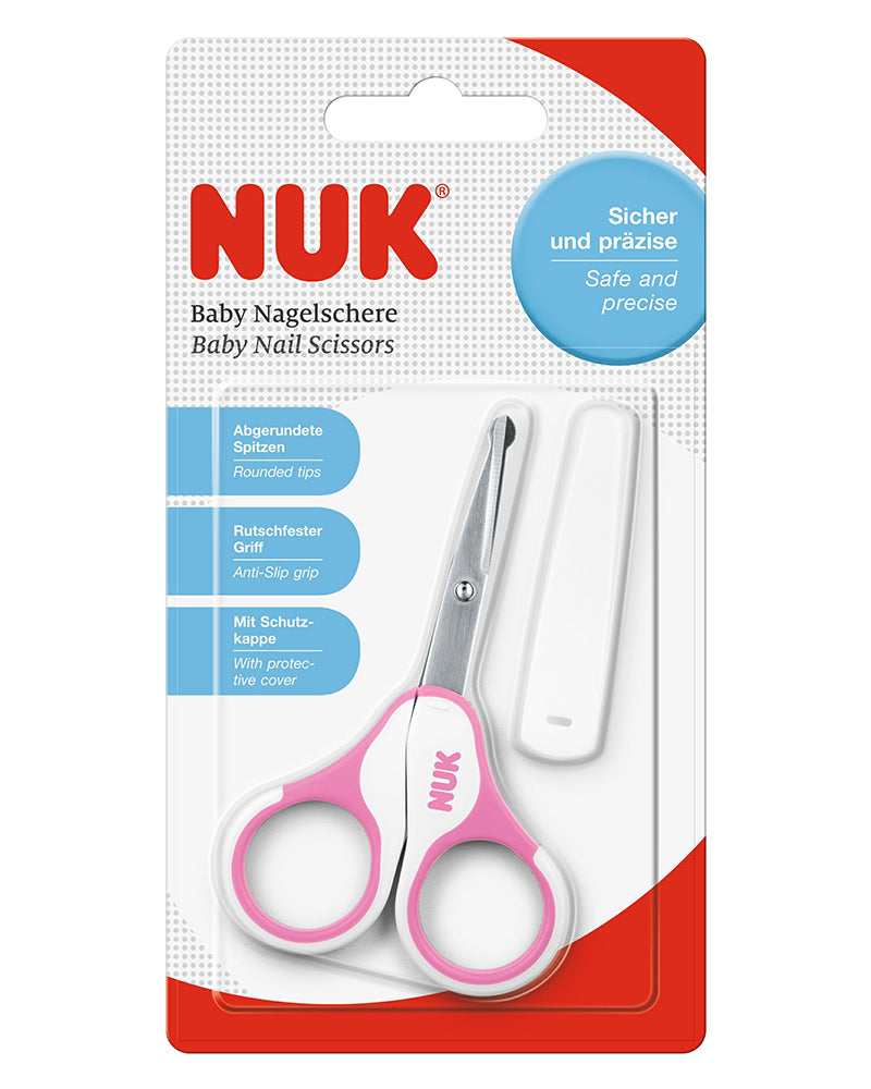 Scissors with NUK case - Pink