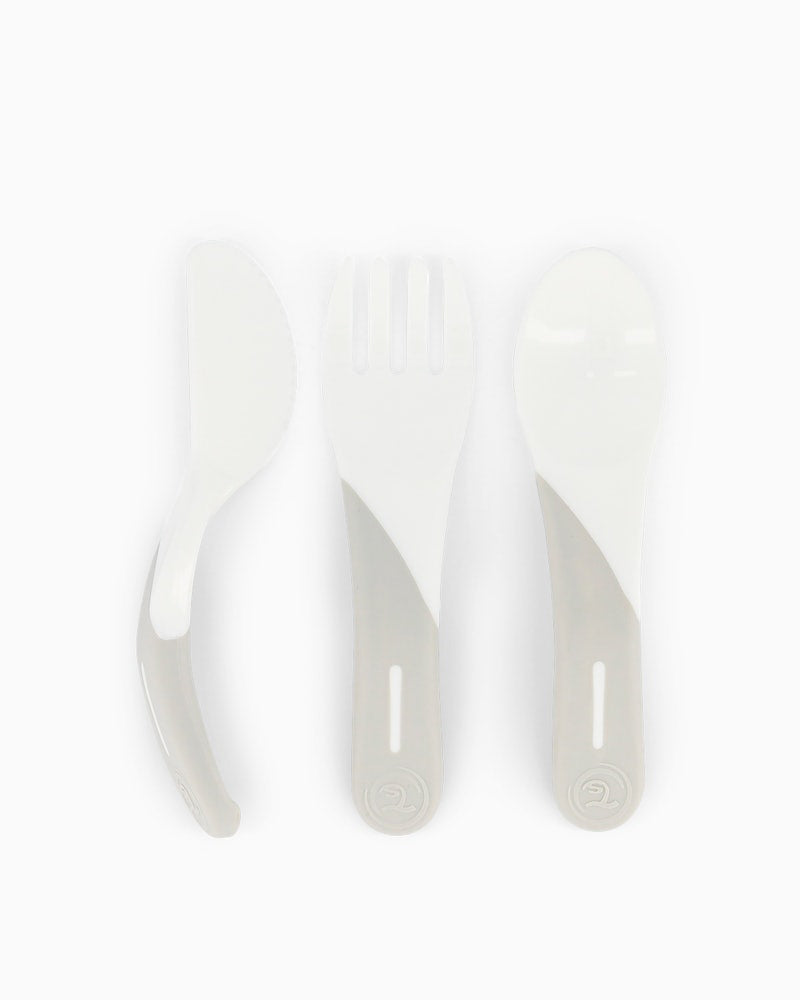 Twistshake Learning Cutlery - White