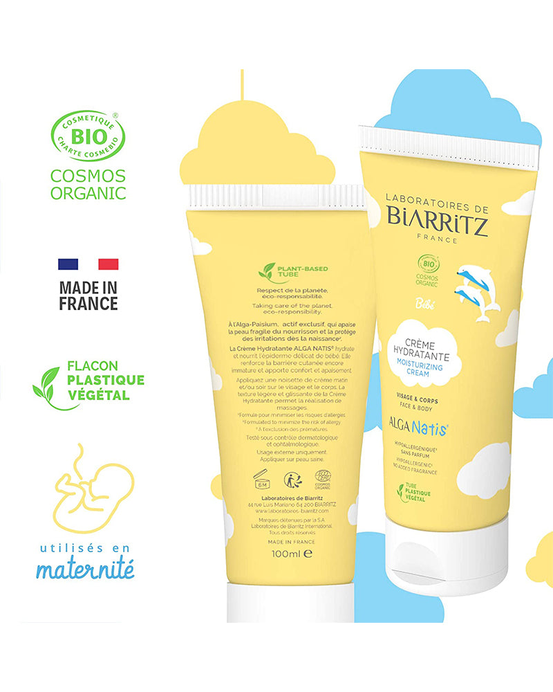 Crème Hydratante pour Bébé Certifiée Bio 100 ml - Laboratoires de Biarritz