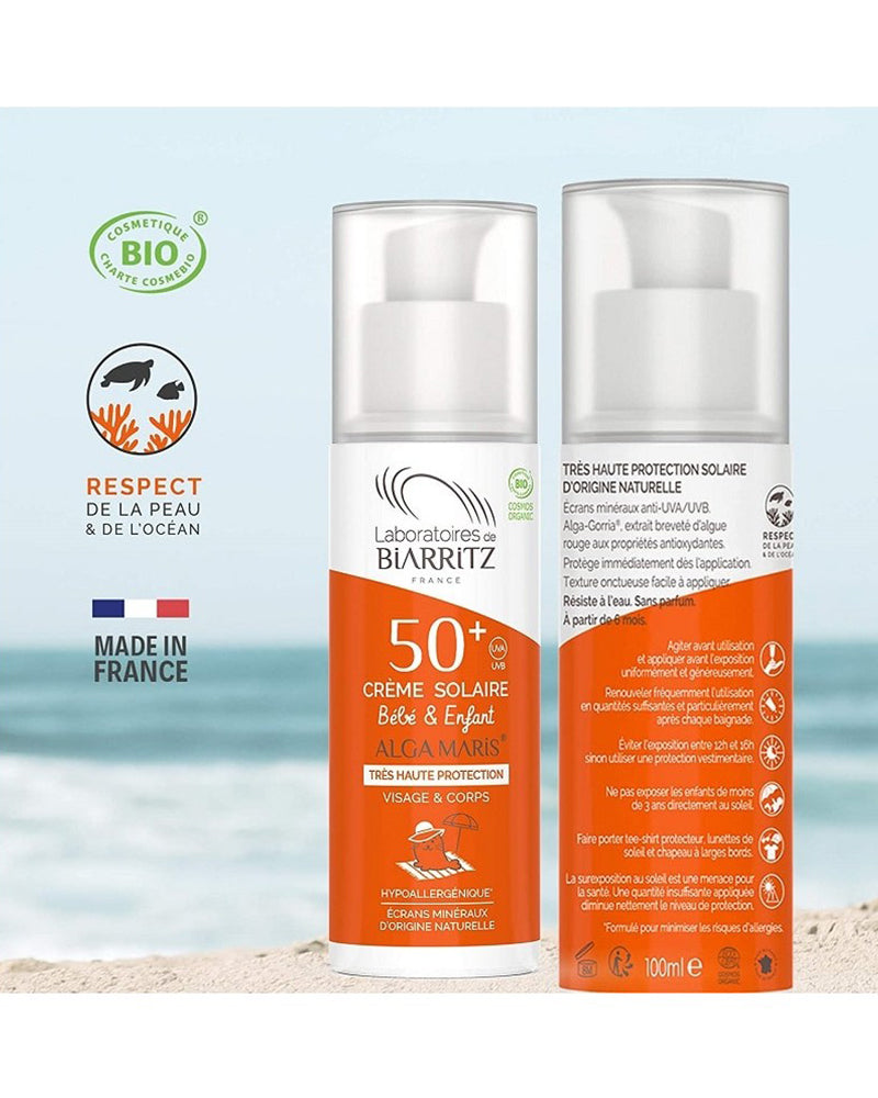 Laboratoires de Biarritz Certified Organic Baby & Child Sunscreen SPF50+ 100ml