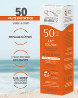 Laboratoires de Biarritz Certified Organic SPF50 Sunscreen Milk 100ml