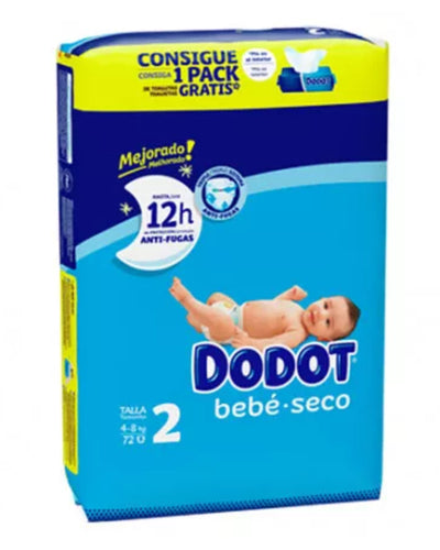 Dodot Couches Ultra Sec - Taille 2 x 72 Couches, 4-8 kg