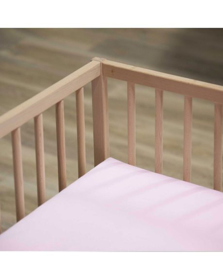 Baby Bed Fitted Sheet 140x70cm - Light Pink