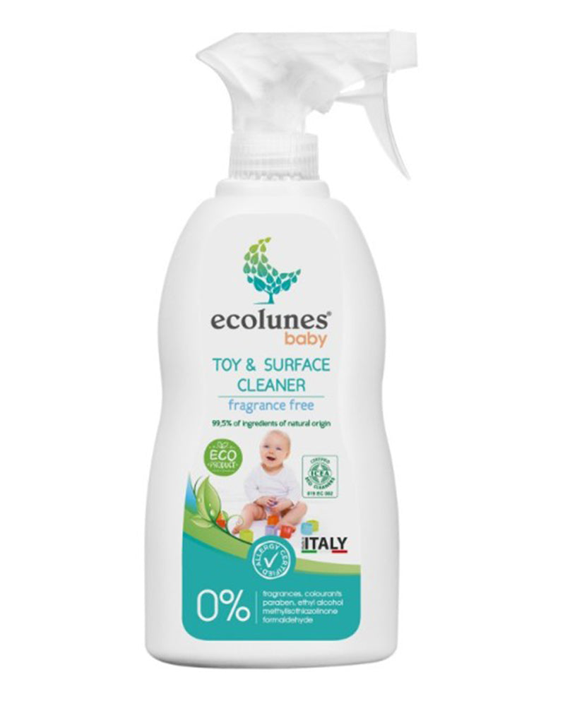 Ecolunes Spray Nettoyant Jouets et Surfaces pour bébé Ecologique et Hypoallergénique 300ml
