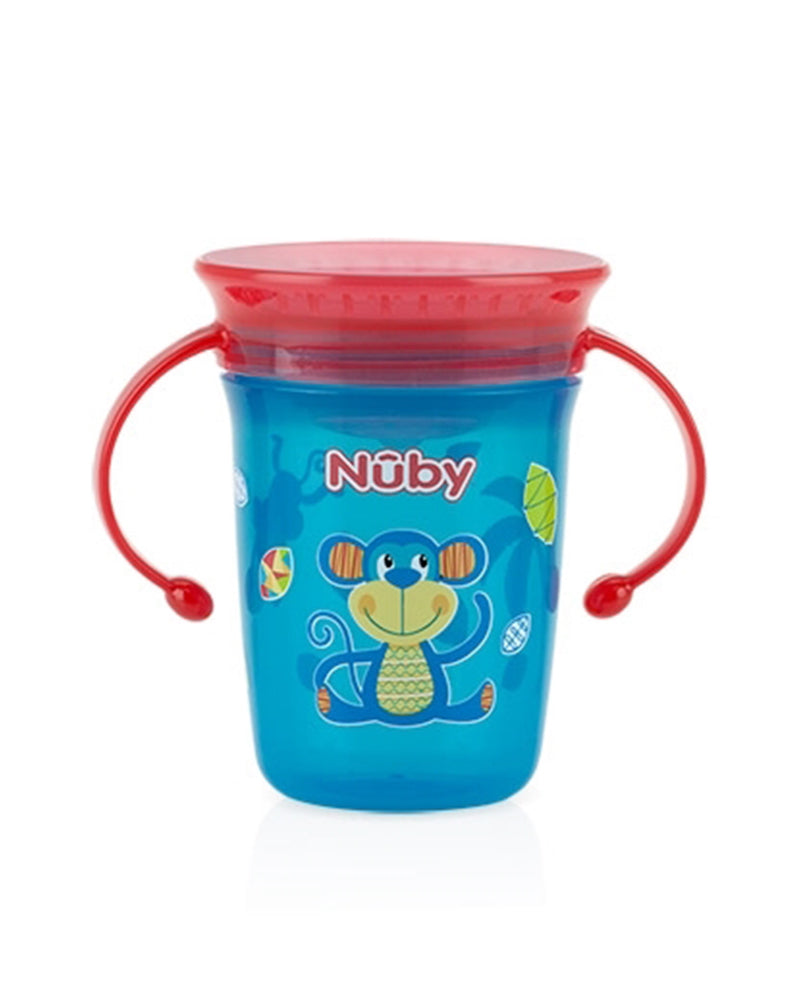 Tasse Nûby avec poignée double 6m+ 240ml -Singe
