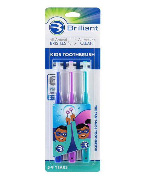 Pack 3 Brosses à dents Brilliant - Multi 5-9ans