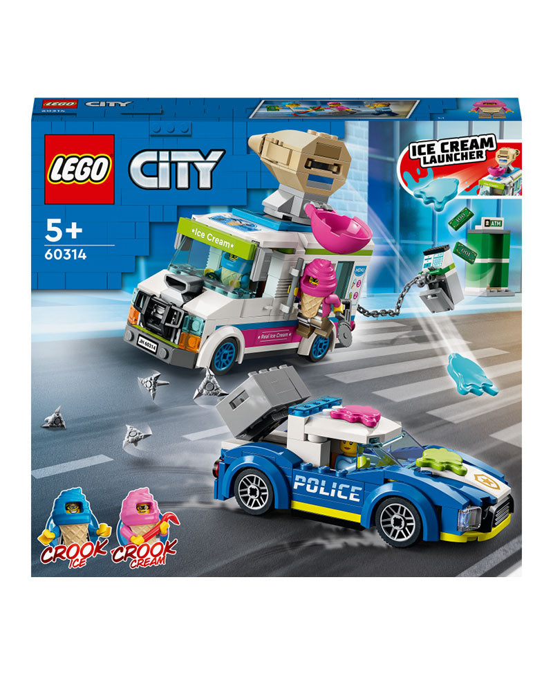 Lego City Police La Course-Poursuite Du Camion de Glaces- 317 pièces 5A+