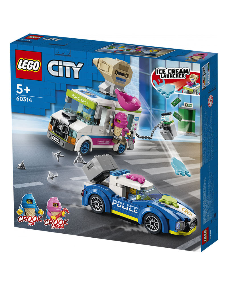 Lego City Police La Course-Poursuite Du Camion de Glaces- 317 pièces 5A+