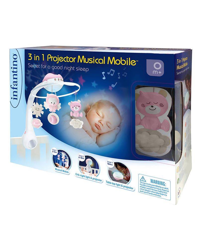 Infantino Mobile Douce Nuit 3en1 - Rose