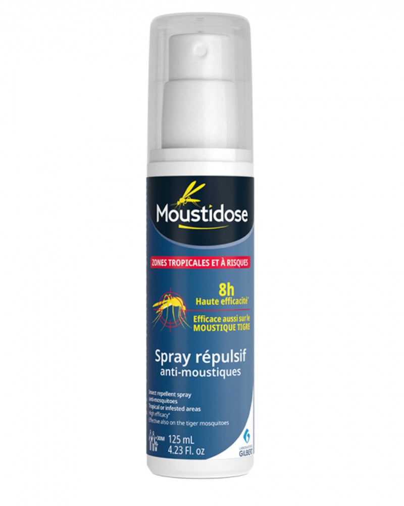 Moustidose Gilbert - Spray répulsif anti-moustique 125ml - 30M+