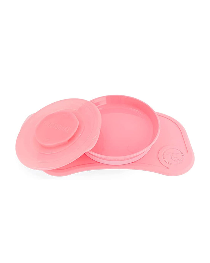 Plateau Click-mat Mini & Assiette Twistshake - Rose