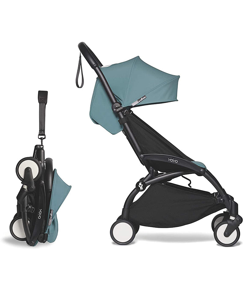 YOYO² Black Chassis Stroller + pack6 - Aqua