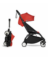 YOYO² Black Chassis Stroller + pack6 - Red