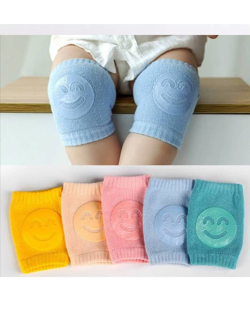 Baby Anti-Slip Knee Protectors Smiley - Yellow