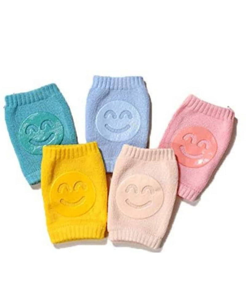 Baby Anti-Slip Knee Protectors Smiley - Yellow