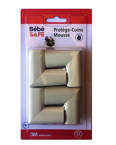 Protège Coins Mousse (4pcs) Bébé Safe - Blanc