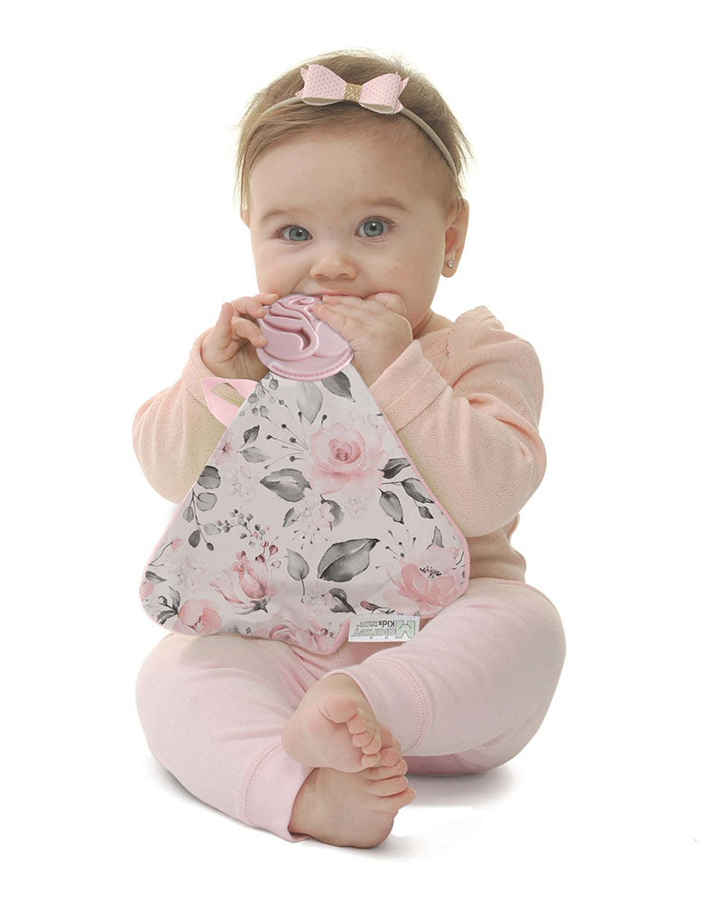 Soft Toy with Teether - Rose