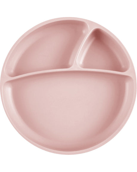 Assiette Multi-Compartiments MINIKOIOI avec Ventouse en Silicone – Rose