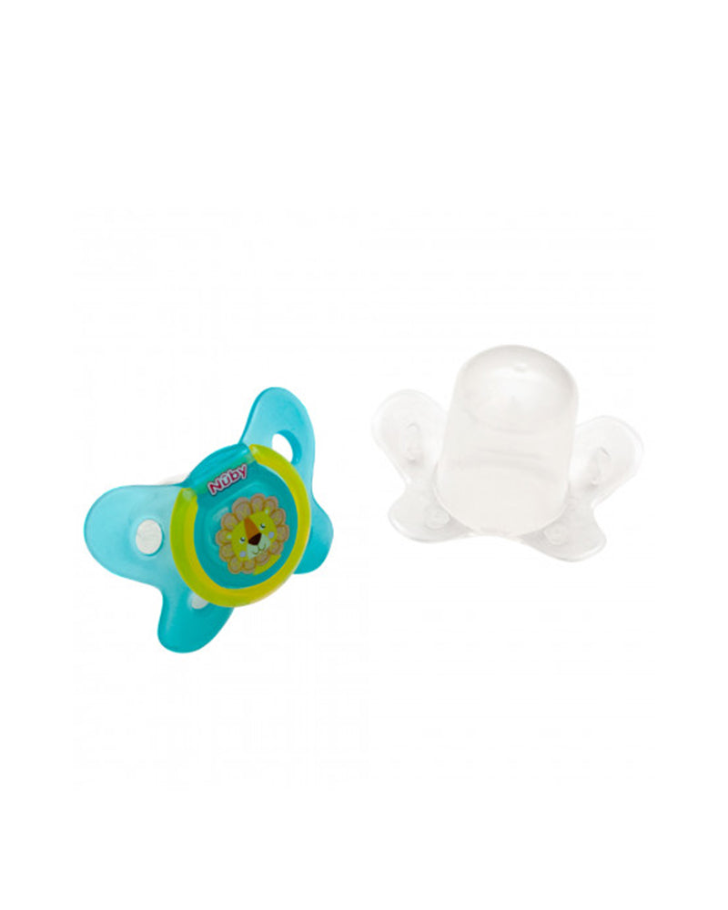 Sucette Nûby en silicone forme ovale - Lion