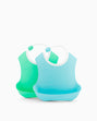 Set de 2 Bavoirs en Silicone Twistshake - Bleu/vert